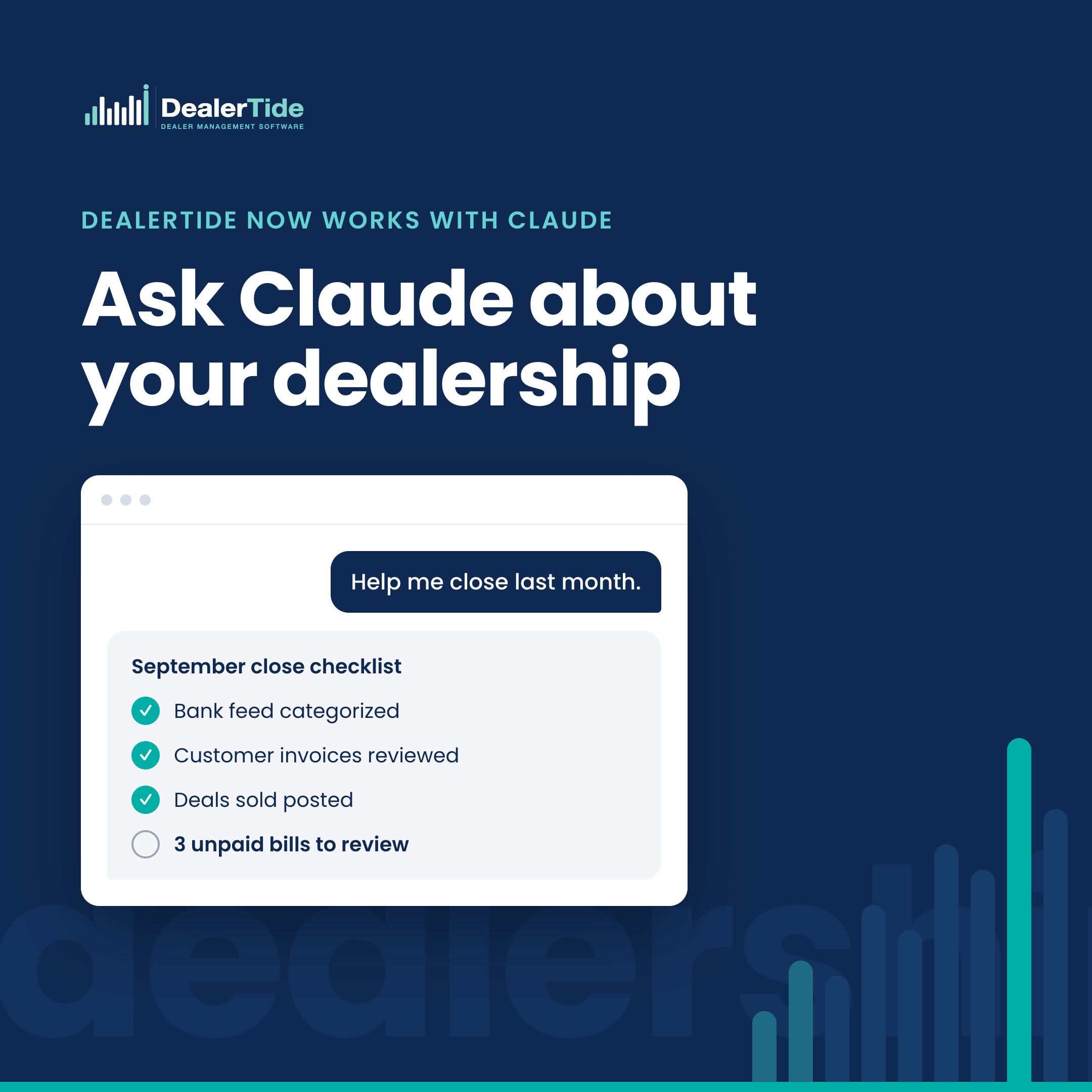 DealerTide now works with Claude